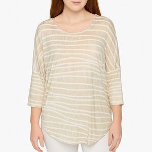 Chico’ women’s blouse size one silver/ white